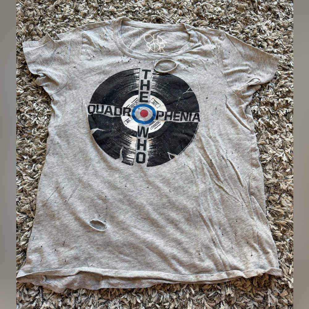 Chaser Vintage Distressed Gray The Who Quadrophenia Graphic Tee